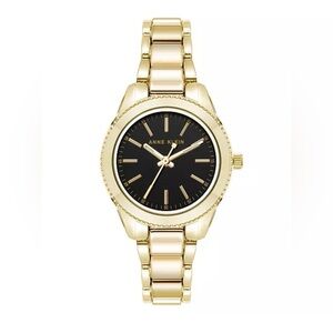 Anne Klein Quartz Minimalist Contemporary Gold-Tone Alloy Metal 30mm AK5210